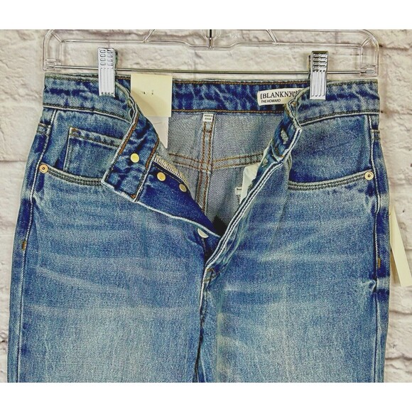 Blank NYC Womens Jeans Size 24 Mid Rise Loose Fit Jean Button Fly Distressed NWT - Picture 8 of 16